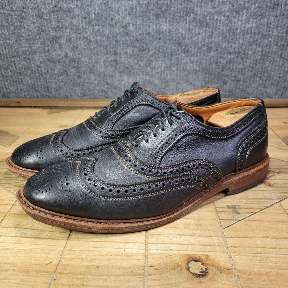 Allen Edmonds Neumok 2.0 Oxford Shoes Mens 9.5 E Brown Leather Wingtip Brogue